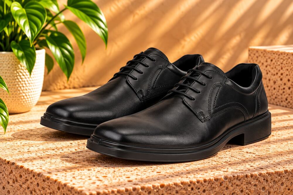 NWT ECCO Men's Helsinki 2.0 Plain Toe Tie Shoes Black Size 10-10.5